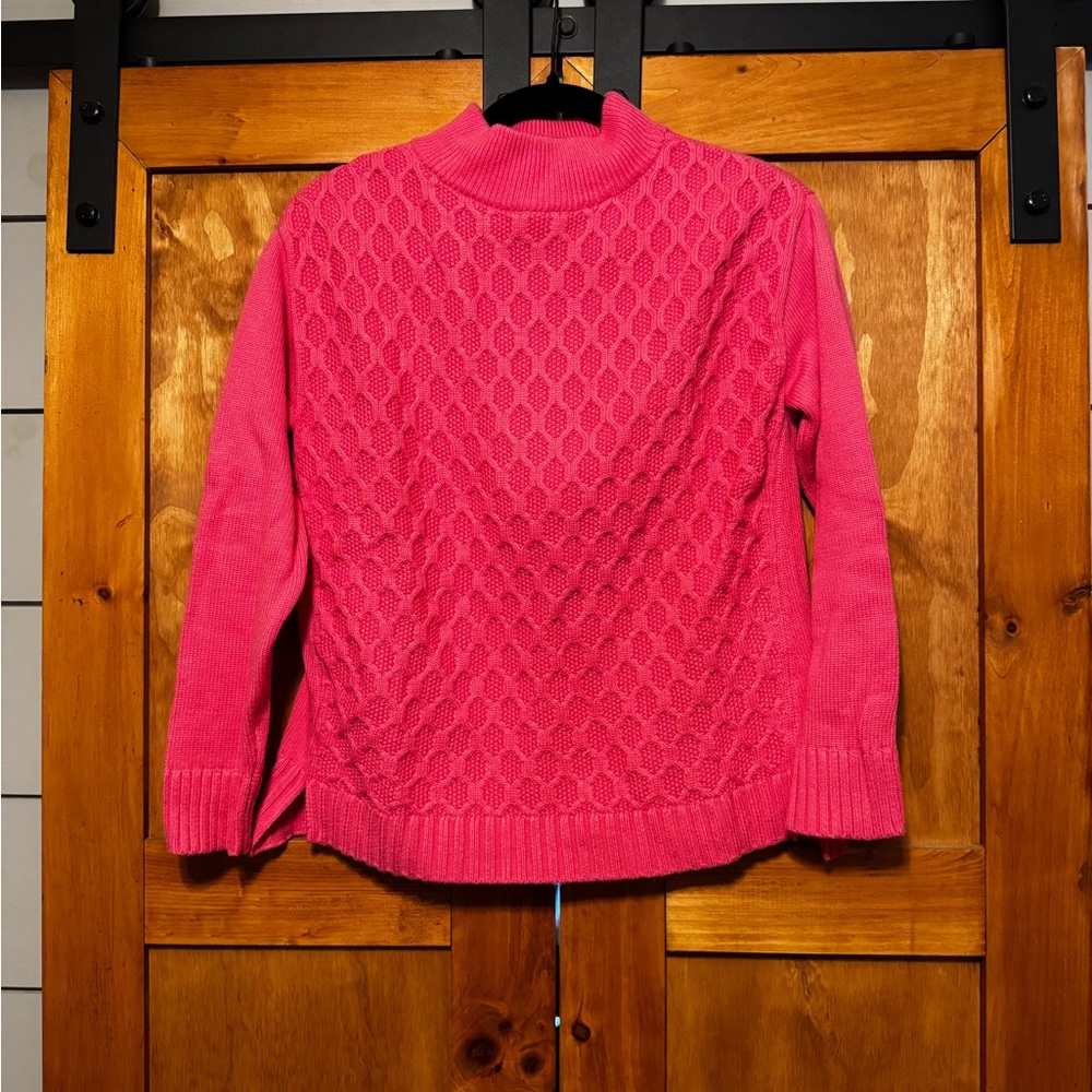 Pink Cable Knit Sweater